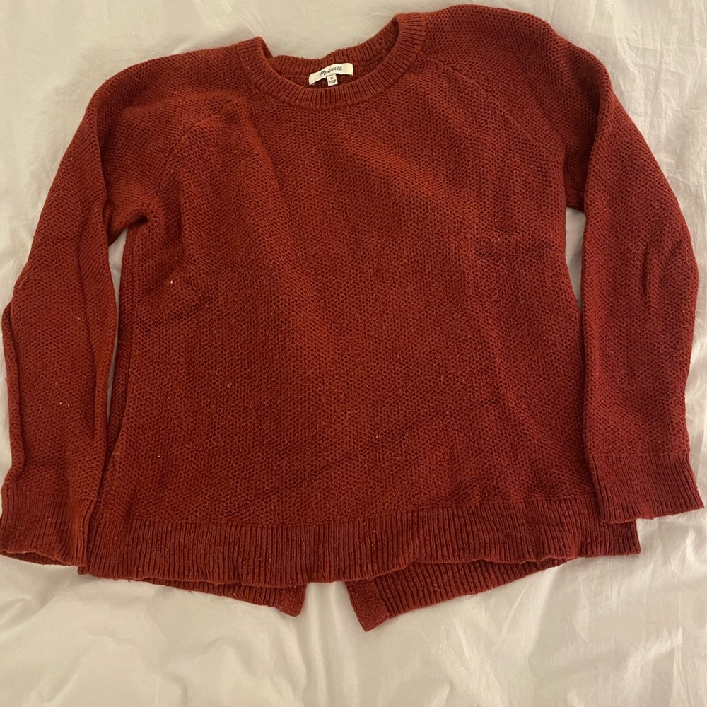 Madewell Brick Red Crew Neck Sweater